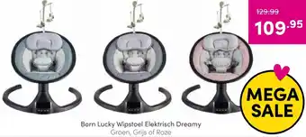 Baby & Tiener Born Lucky Wipstoel Elektrisch Dreamy Groen, Grijs of Roze aanbieding