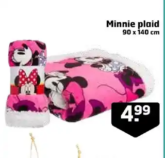 Trekpleister Minnie plaid 90x140 cm aanbieding