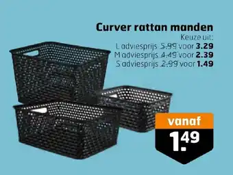 Trekpleister Curver rattan manden aanbieding