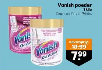 Trekpleister Vanish poeder 1 kilo aanbieding