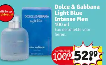 Kruidvat Dolce & gabbana light blue intense men 100 ml aanbieding