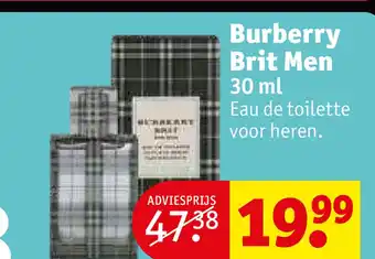 Kruidvat Burberry brit men 30 ml aanbieding