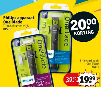 Kruidvat Philips apparaat one blade aanbieding