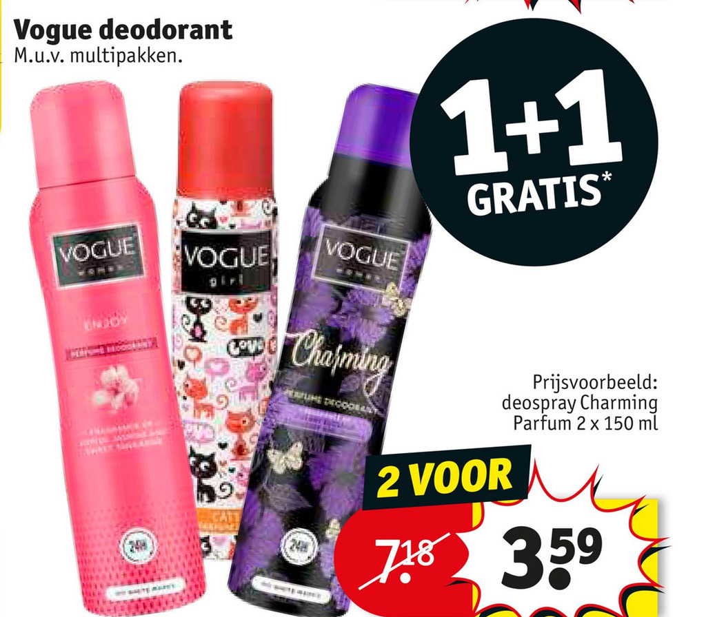 Vogue deodorant aanbieding bij Kruidvat