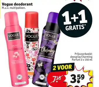Kruidvat Vogue deodorant aanbieding