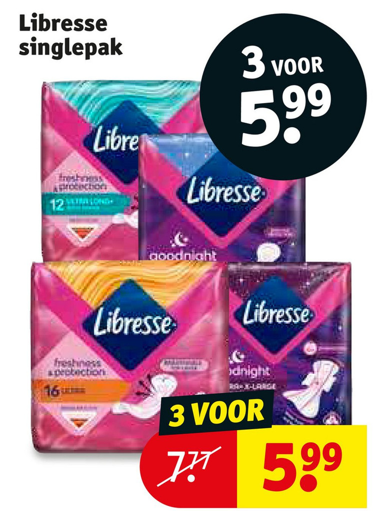 Libresse singlepak aanbieding bij Kruidvat