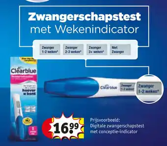 Kruidvat Digitale zwangerschapstest met conceptie-indicator aanbieding