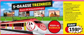 Kruidvat 5-daagse treinreis aanbieding