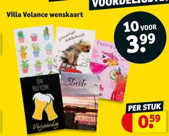 Kruidvat Villa volance wenskaart aanbieding