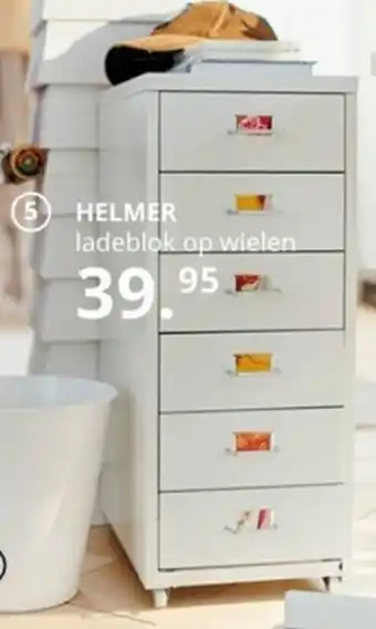 IKEA Helmer ladeblok op wielen aanbieding