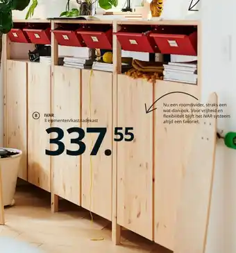 IKEA Ivar 3 elementen/adekast aanbieding