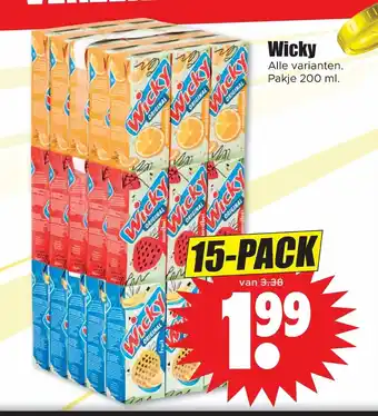 Dirk Wicky alle varianten 200 ml 15-pack aanbieding