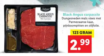 Lidl Delicieux Black Angus carpaccio 123g aanbieding
