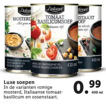 Lidl Delicieux Luxe soepen 400ml aanbieding