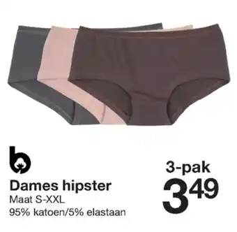 Zeeman Dames hipster Maat S-XXL 3-pak aanbieding