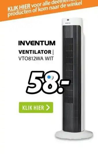 Expert Inventum ventilator | vto812wa wit aanbieding