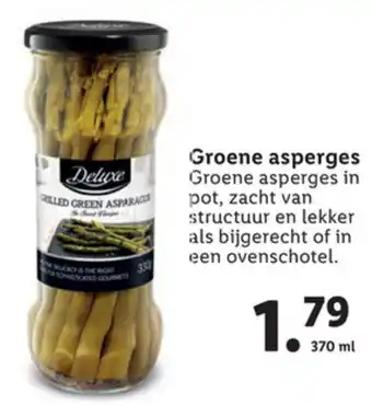 Lidl Delicieux Groene asperges 370ml aanbieding