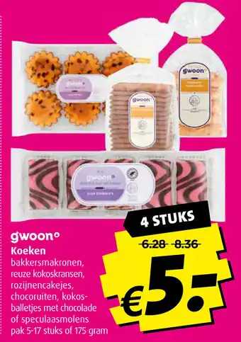 Boni Gwoon koeken 4 stuks aanbieding