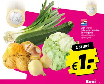 Boni Uien, ijsbergsla, bosuien of courgette aanbieding