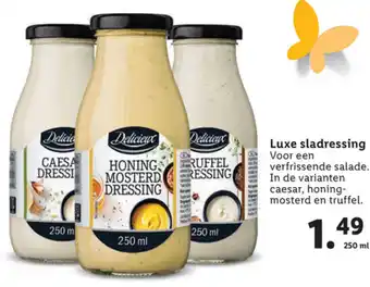 Lidl Delicieux Luxe sladressing 250ml aanbieding