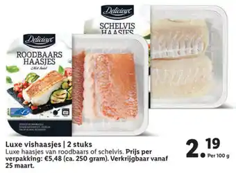 Lidl Delicieux Luxe vishaasjes 100g aanbieding