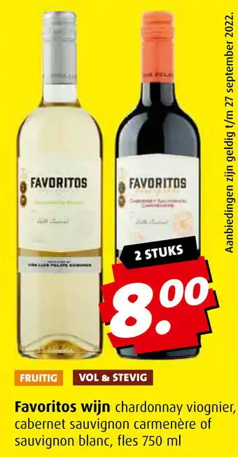 Boni Favoritos wijn 750ML aanbieding