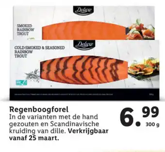 Lidl Delicieux Regenboogforel 300g aanbieding