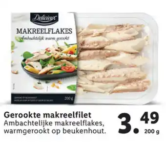 Lidl Delicieux Gerookte makreelfilet 200g aanbieding