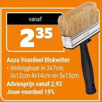 De voordeelmarkt Anza voordeel blokwitter aanbieding