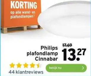 GAMMA Philips plafondlamp aanbieding