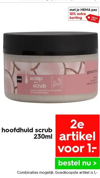 HEMA Hoofdhuid scrub 230ml aanbieding