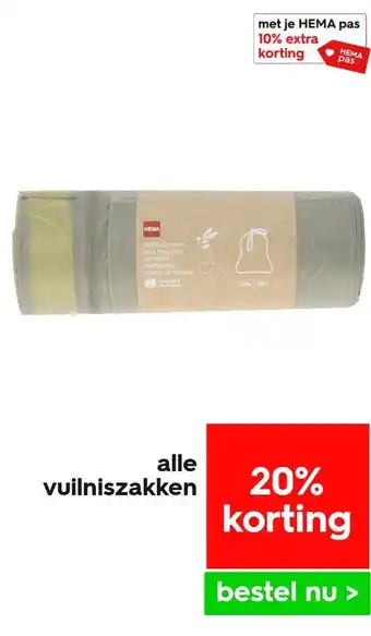 HEMA Alle vuilniszakken aanbieding