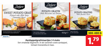 Lidl Delicieux Aardappelgratintaartjes 300-400g aanbieding