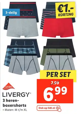 Lidl Livergy 3 heren-boxershorts aanbieding