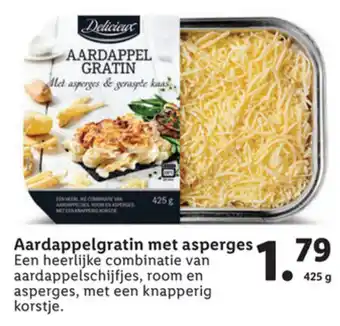 Lidl Delicieux Aardappelgratin met asperges 425g aanbieding