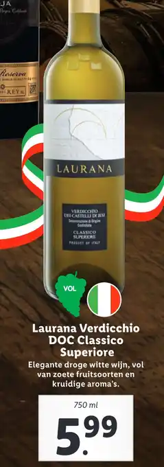 Lidl Laurana verdicchio doc classico superiore aanbieding