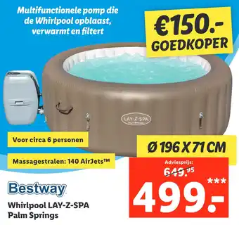 Lidl Whirlpool lay-z-spa palm springs aanbieding