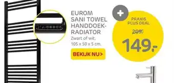 Praxis Eurom sani towel handdoekradiator aanbieding