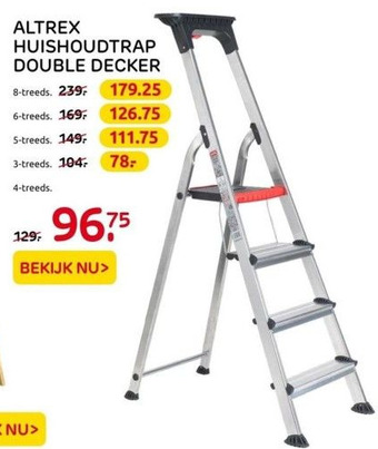 Praxis Altrex huishoudtrap double decker aanbieding