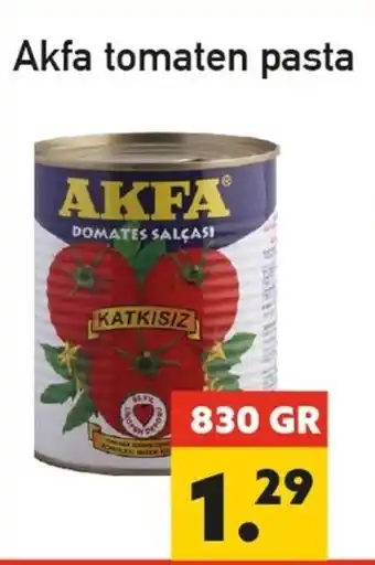 Tanger Markt Akfa tomaten pasta 830 GR aanbieding