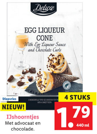 Lidl Delicieux IJshoorntjes 440ml aanbieding