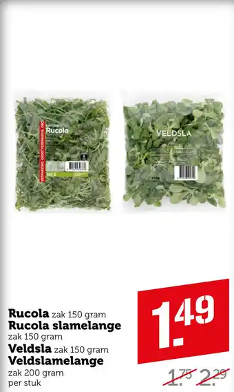 Coop Rucola, rucola slamelange, veldsla, veldslamelange aanbieding