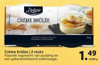 Lidl Delicieux Creme brulee 2*100g aanbieding