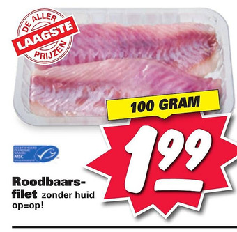 Nettorama Roodbaarsfilet zonder huid aanbieding