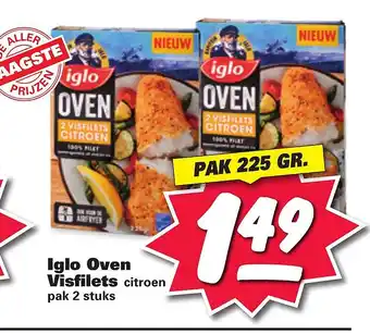 Nettorama Iglo oven visfilets citroen aanbieding