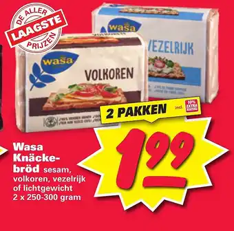 Nettorama Wasa knäckebröd sesam aanbieding