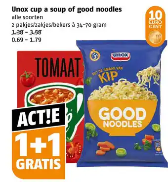 Poiesz Unox cup a soup of good noodles aanbieding