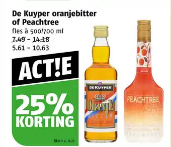 Poiesz De kuyper oranjebitter of peachtree aanbieding