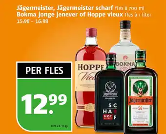 Poiesz Jägermeister, jägermeister scharf, bokma jonge jenever of hoppe vieux aanbieding