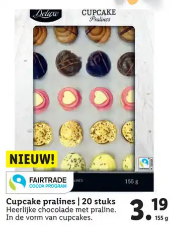 Lidl Delicieux Cupcake pralines 155g aanbieding